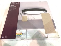 Home Decorators Collection Calloway 19in. Matte Black Selectable LED Flush Mount