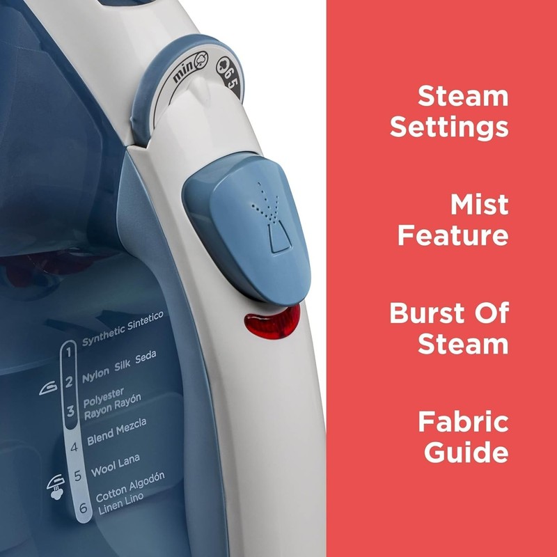 BLACK+DECKER Easy Steam Compact Iron with Automatic Shutoff, Nonstick Plate gallery