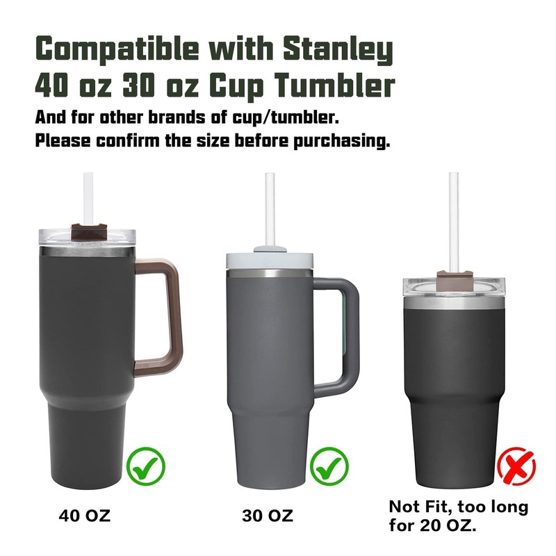Beonsky Replacement Straw Compatible with Stanley 40 oz 30 oz Cup Tumbler 6 Pack gallery