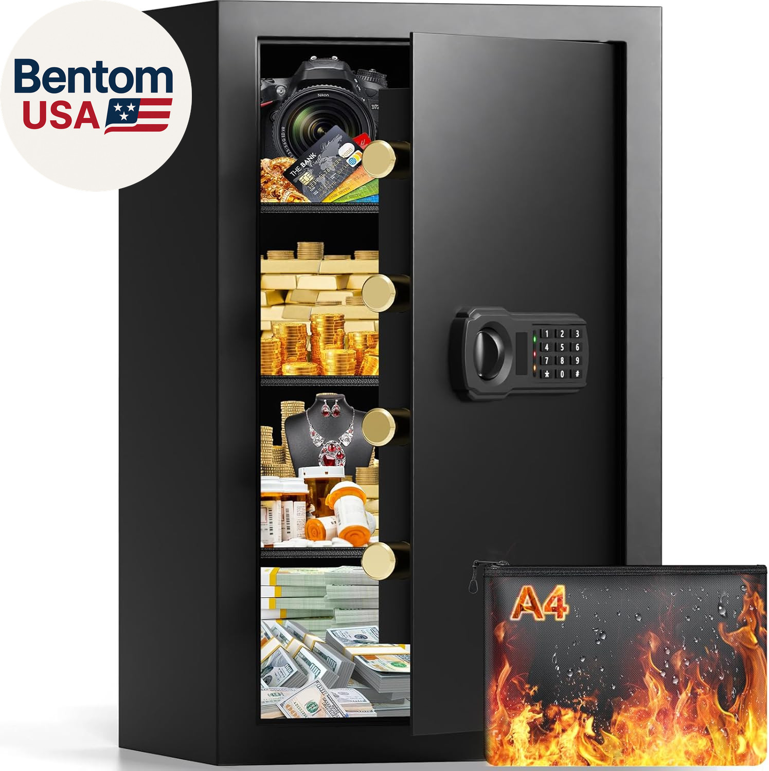7.0 Cu Ft Large Safe Box for Home & Office, 27.56"H Anti-Theft Safety Box with A gallery
