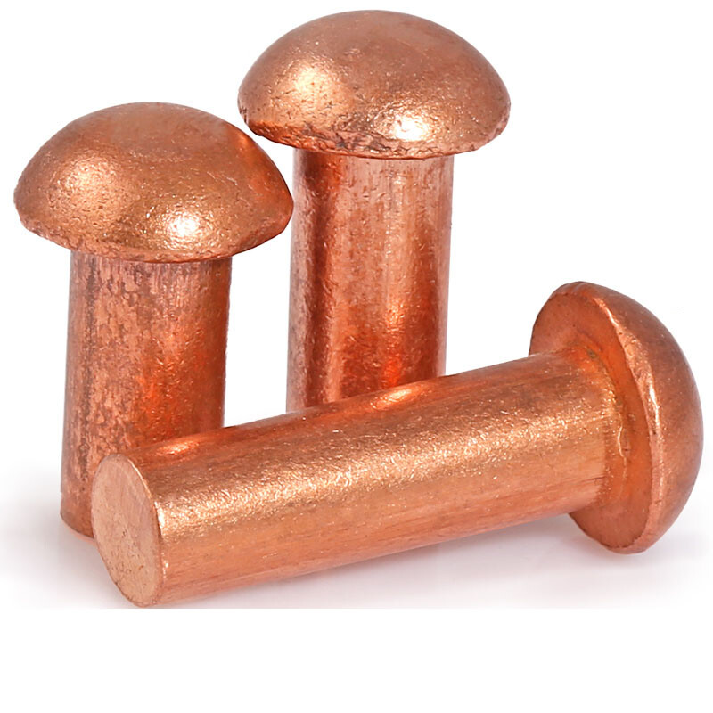 M5 5mm Button Round Head Solid Copper Rivet Knurled Rivet Nut Inser nuts gallery