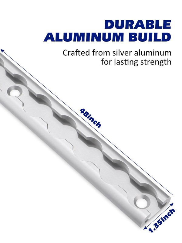 2Pcs 4Ft L Track Rail with 8Pcs Single Stud Fittings, Aluminum L Track Tie down gallery