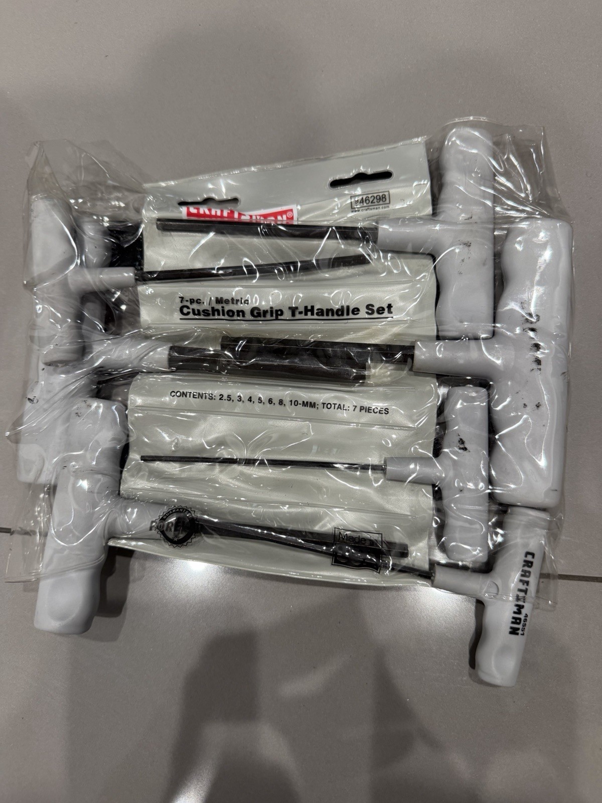 VTG Craftsman Metric T Handle Hex Allen Wrench Set Cushion Grip 7pc 946298 USA gallery
