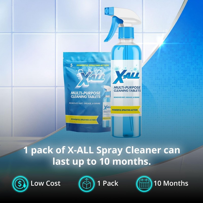X-ALL Multi-Purpose Cleaner - Spray Bottle and 5x Cleaning Tablets gallery