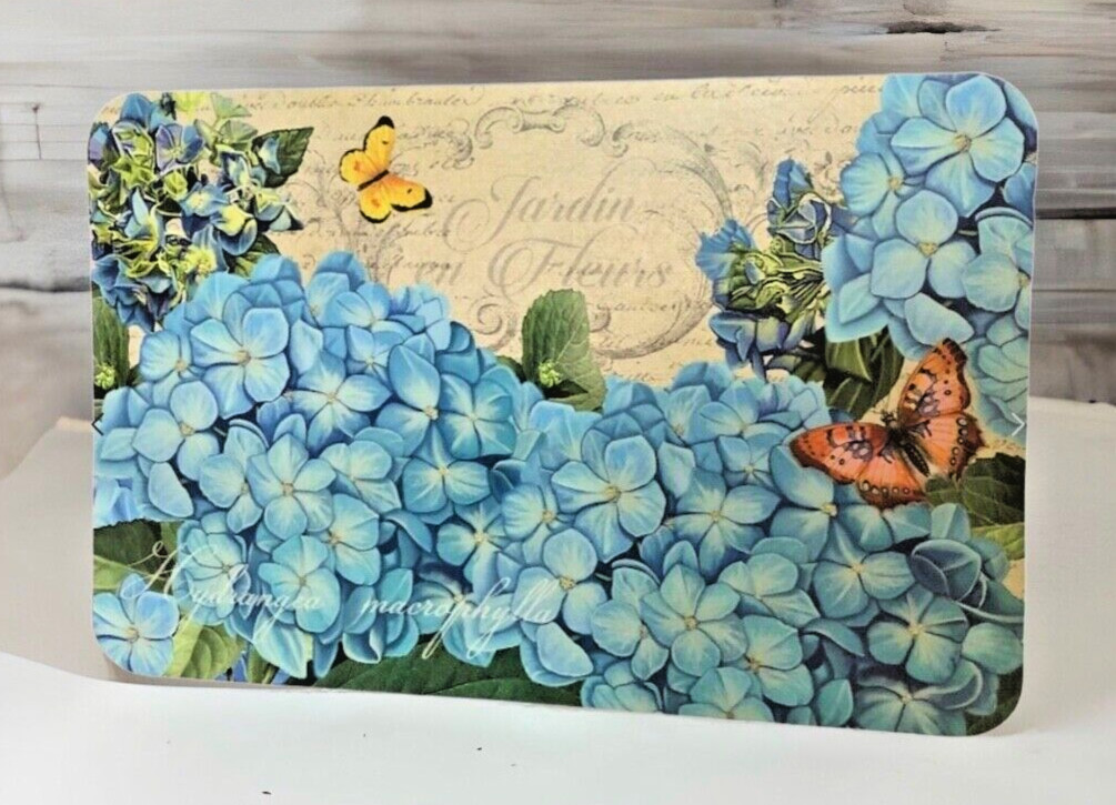 CounterArt Hydrangea Placemats Reversible 17x11" Double Sided Vinyl Set of 4 gallery