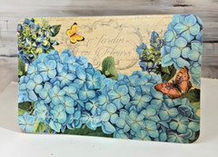 CounterArt Hydrangea Placemats Reversible 17×11″ Double Sided Vinyl Set of 4