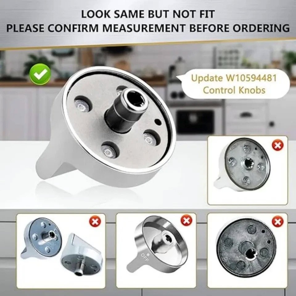 For Whirlpool Oven Range Burner Knob WPW10594481 W10594481 AP6023301 gallery