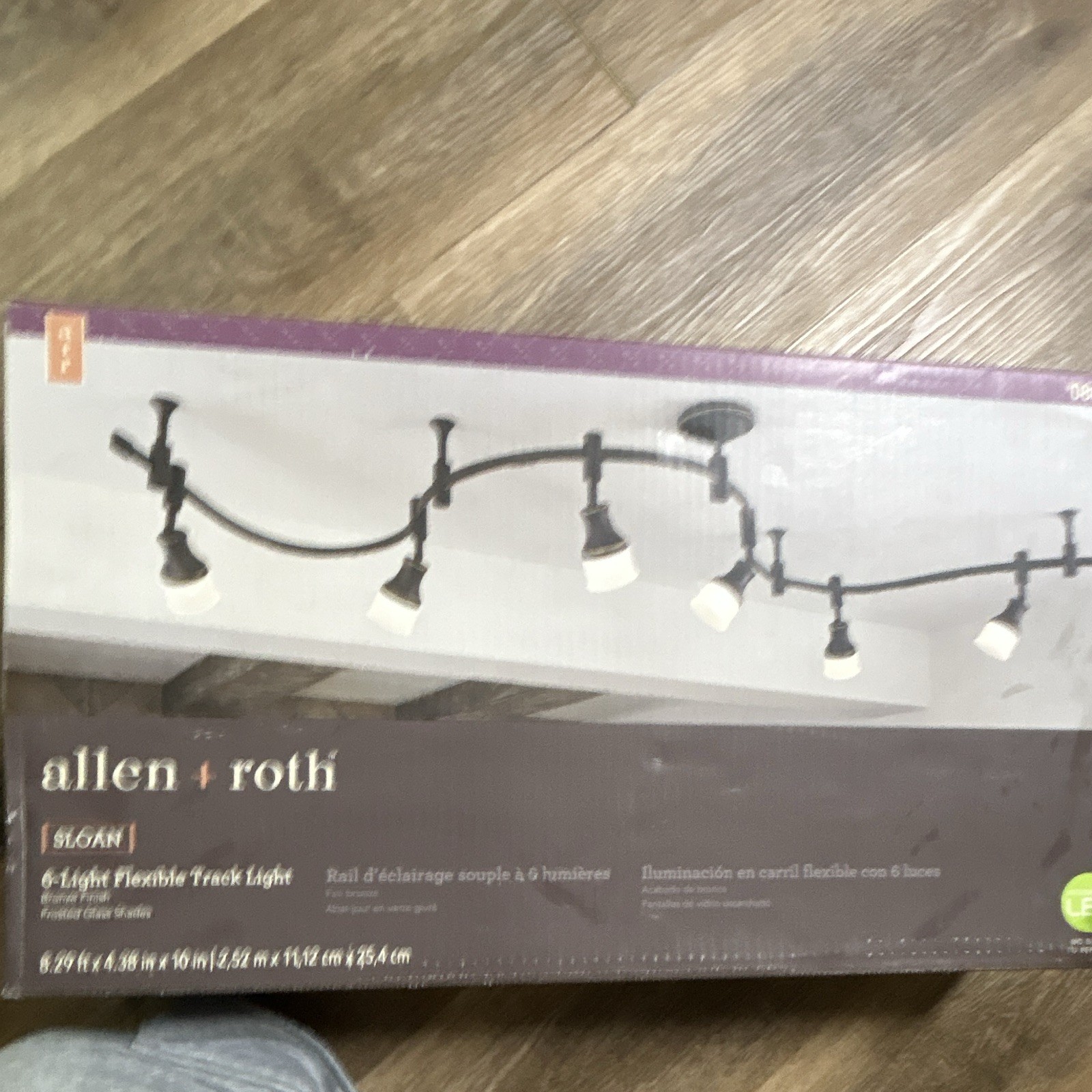 allen + roth Sloan LED 6-Light Flexible Track Lighting, Black gallery