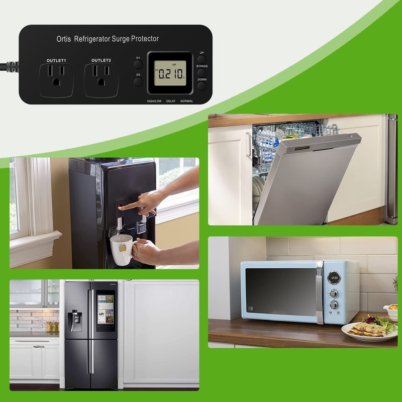 Refrigerator Surge Protector, Ortis Double Outlet Electronic Surge Protector ... gallery