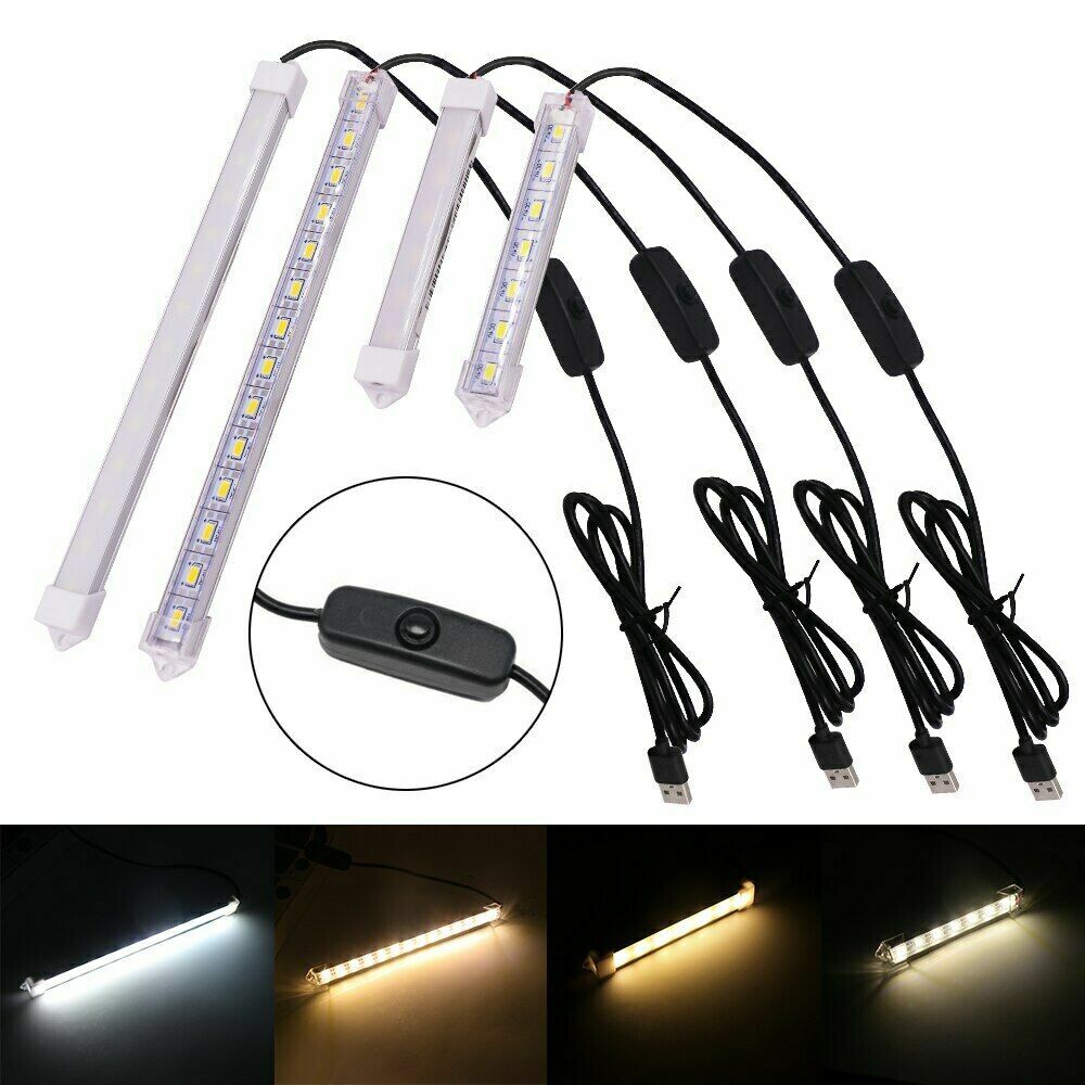 5V LED Bar Light USB Powered Rigid Strip White Cover Hard Bar Light gallery