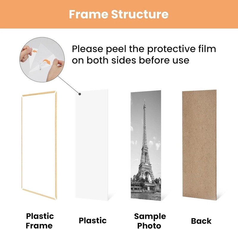 upsimples 16x24 Picture Frame Scratch-Proof Poster Frames, Natural, 2 Pack gallery