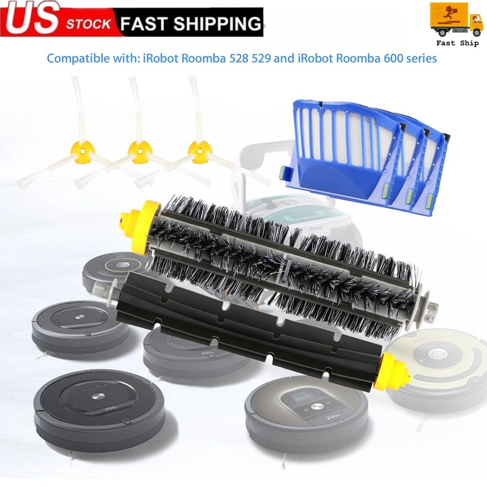 Replacement Filters & Brushes - Complete Maintenance Kit for Roomba 500/600/700
