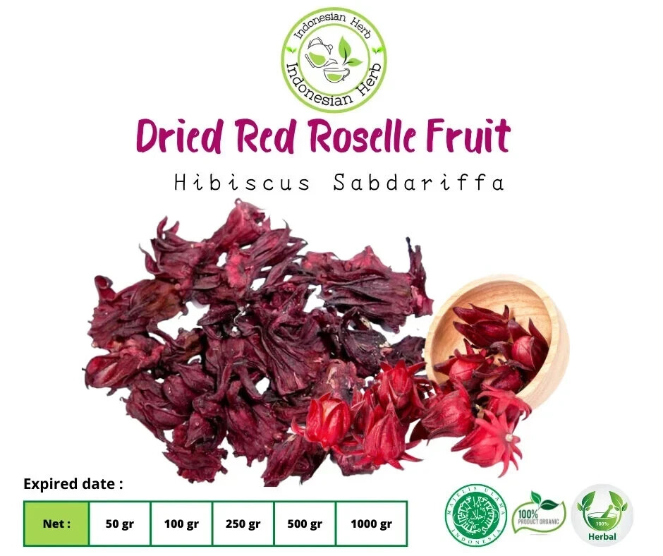 Dried Red Roselle Fruit Dry Hibiscus Sabdariffa Premium Organic Herbs Spices gallery