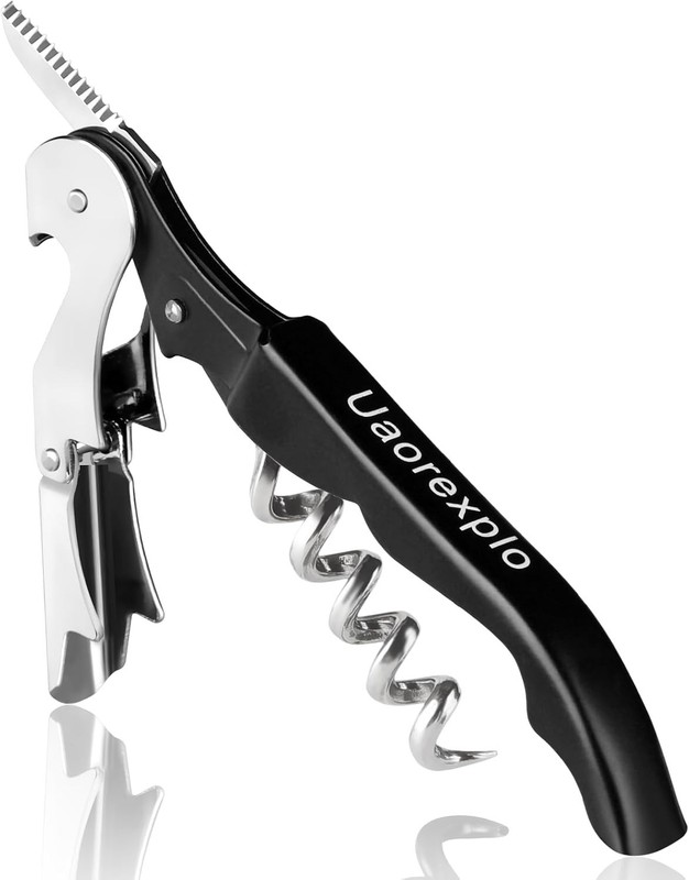 Foldable Heavy-Duty Wine Key with Double Hinged Cork Removal – Elegant & Durable gallery