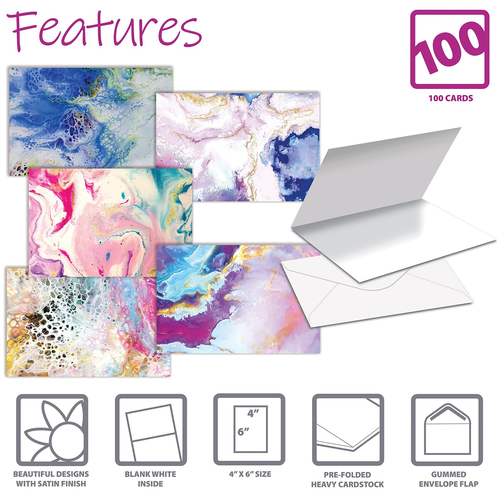 100-Pack All Occasion Greeting Cards, Assorted Blank Note Cards, 4 x 6 inch, ... gallery