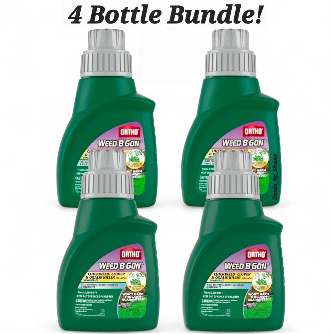 ORTHO Weed B Gon Concentrate Chickweed, Clover Oxalis Killer for Lawns 4 Bottles gallery