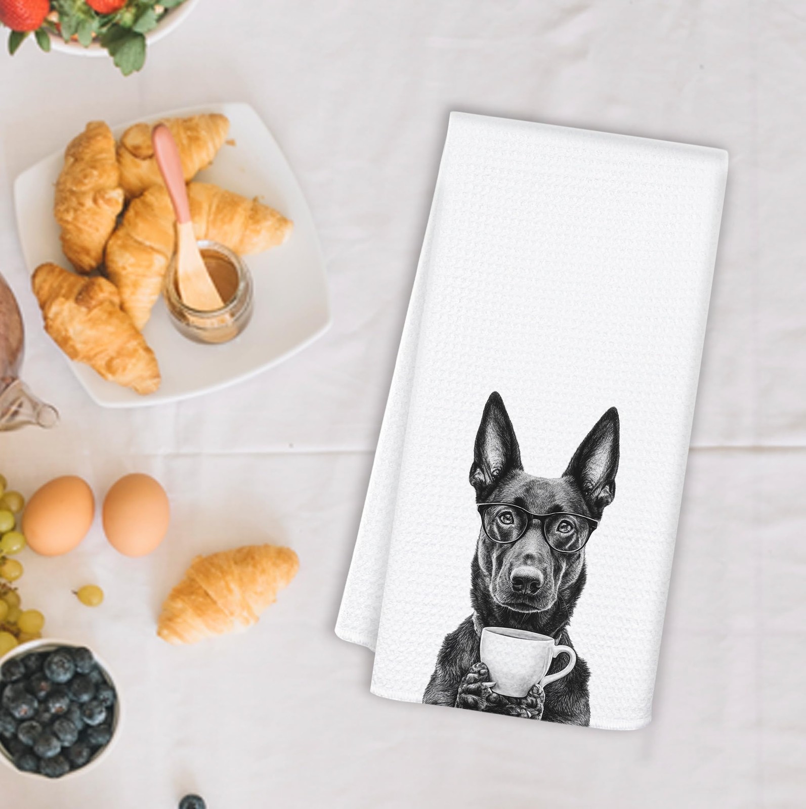 16x24 Inch Funny Belgian Malinois Kitchen Dish Tea Hand Towel Coffee Decor gallery