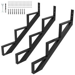 Toriexon 3 Pack Steel Stair Step Riser, 3-Step Metal Stair Stringer Heavy Dut…