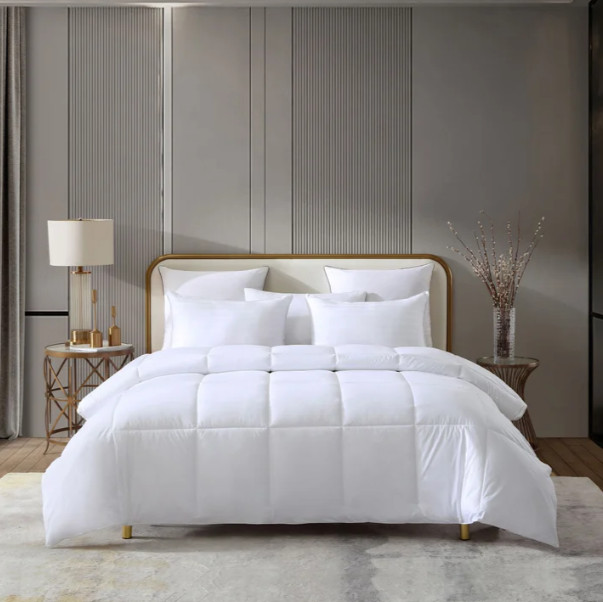 ORGANIC COTTON WHITE DOWN COMFORTER FULL/QUEEN 75% WHITE DOWN 25% WHITE FEATHER gallery