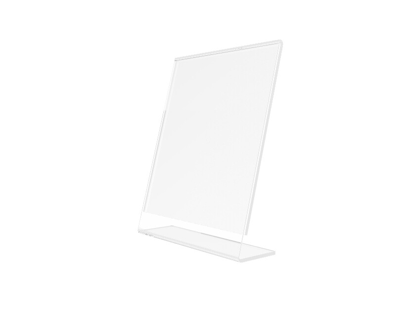 Clear Acrylic Sign Holder with Slant Back Design Horizontal Frame gallery