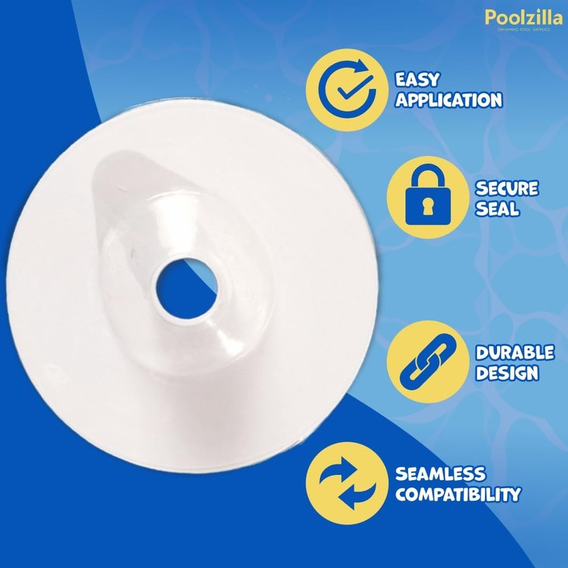 Poolzilla Pool Skimmer Vacuum Plate - 6 13/16’’ Inch Replacement White gallery