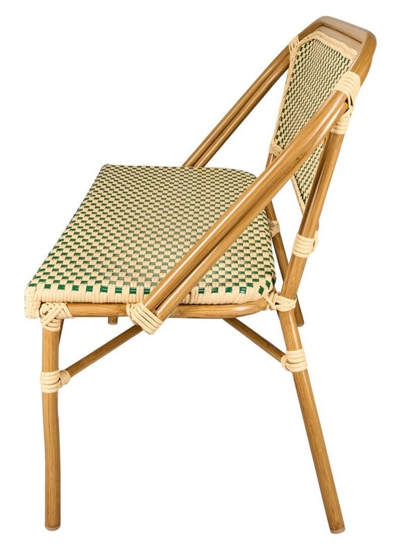 Beige on Green Light Frame Bistro Bench Loveseat by Chivari gallery