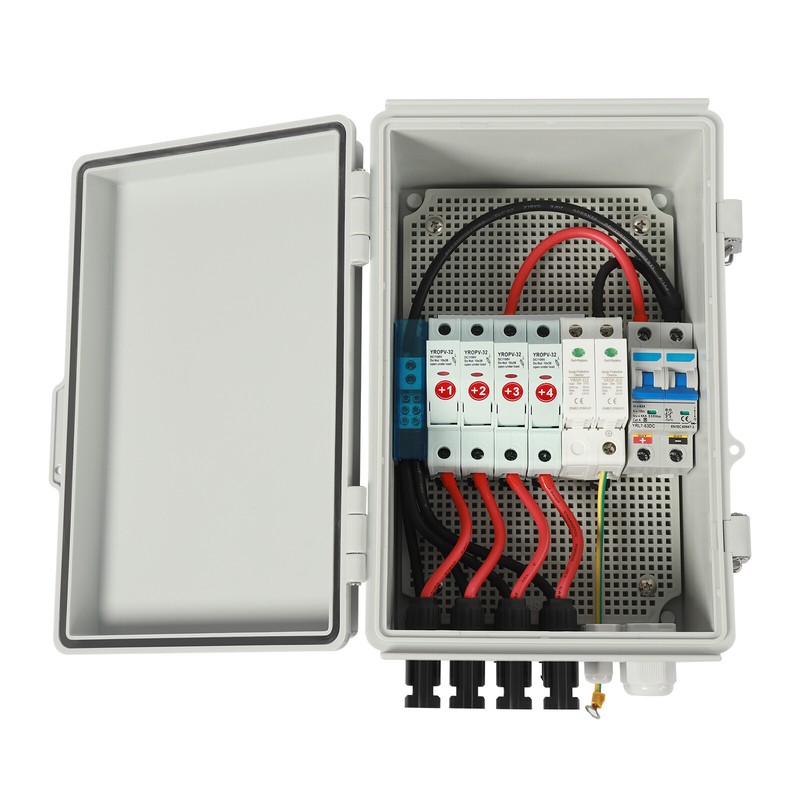 4 String Solar Combiner Box PV Combiner Circuit Breaker 63A For Solar Panel Kit gallery