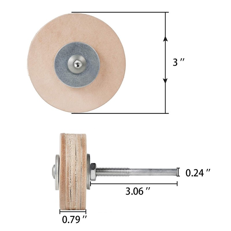 Sharpening Wheel Stropping 3" Wheel Leather Wheel Honing Wheel Leather Polish... gallery