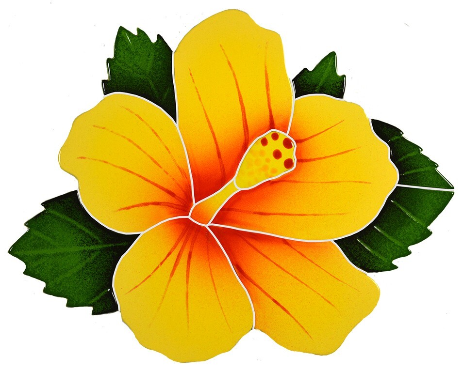 Tropical Hibiscus Mosaic Ceramic Tile Swimming Pool Patio Deck Bath Shower Wall gallery
