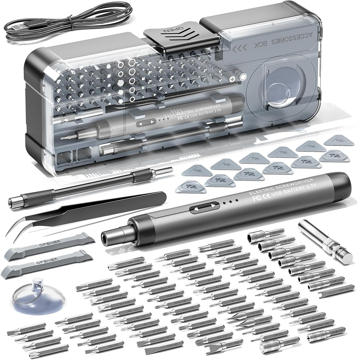 Electric Screwdriver, Precision Screwdriver Set, 88-In-1 Magnetic Bits, Magnetic gallery