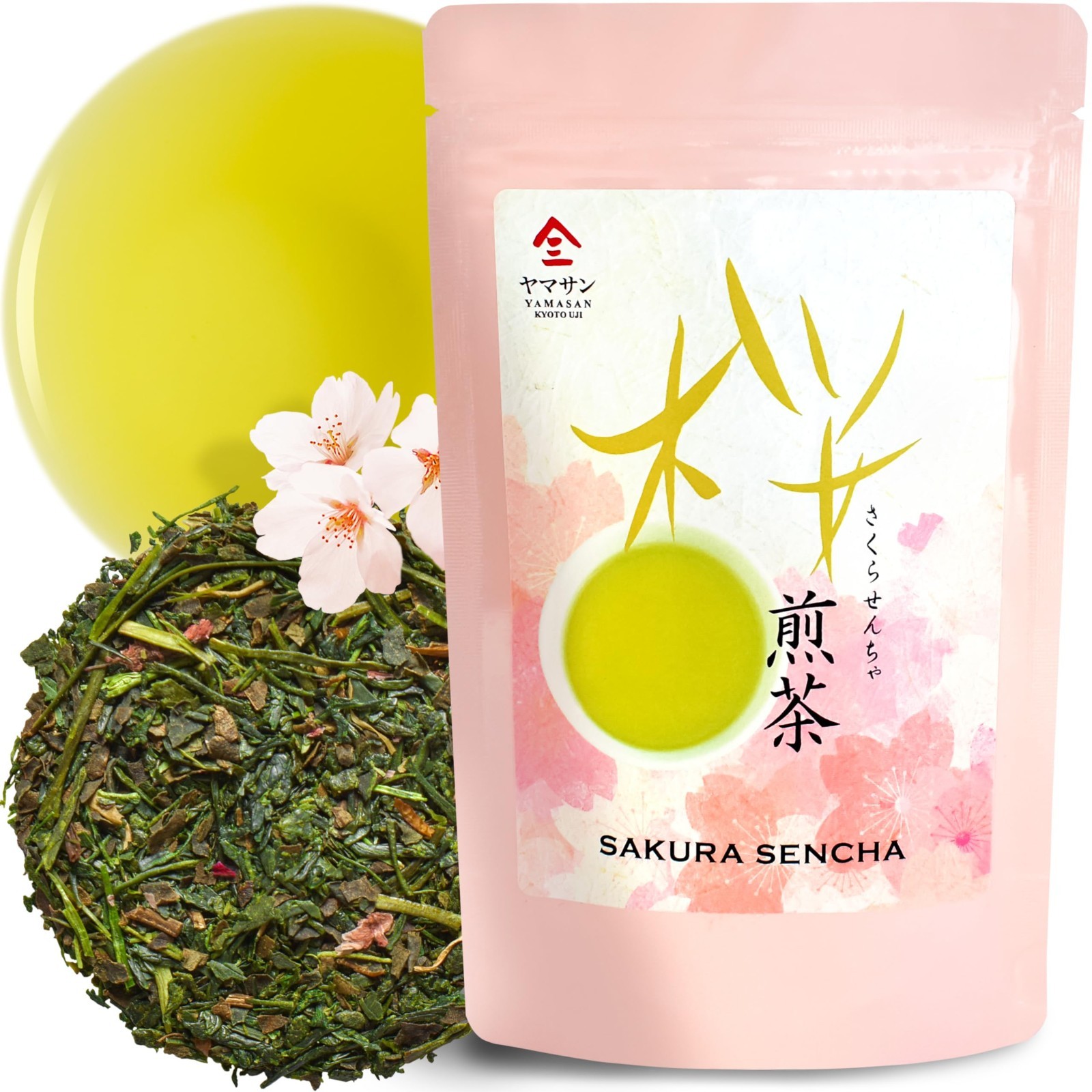 Sakura Sencha Green Tea - Floral Cherry Blossom Blend, All-Natural, 80g gallery