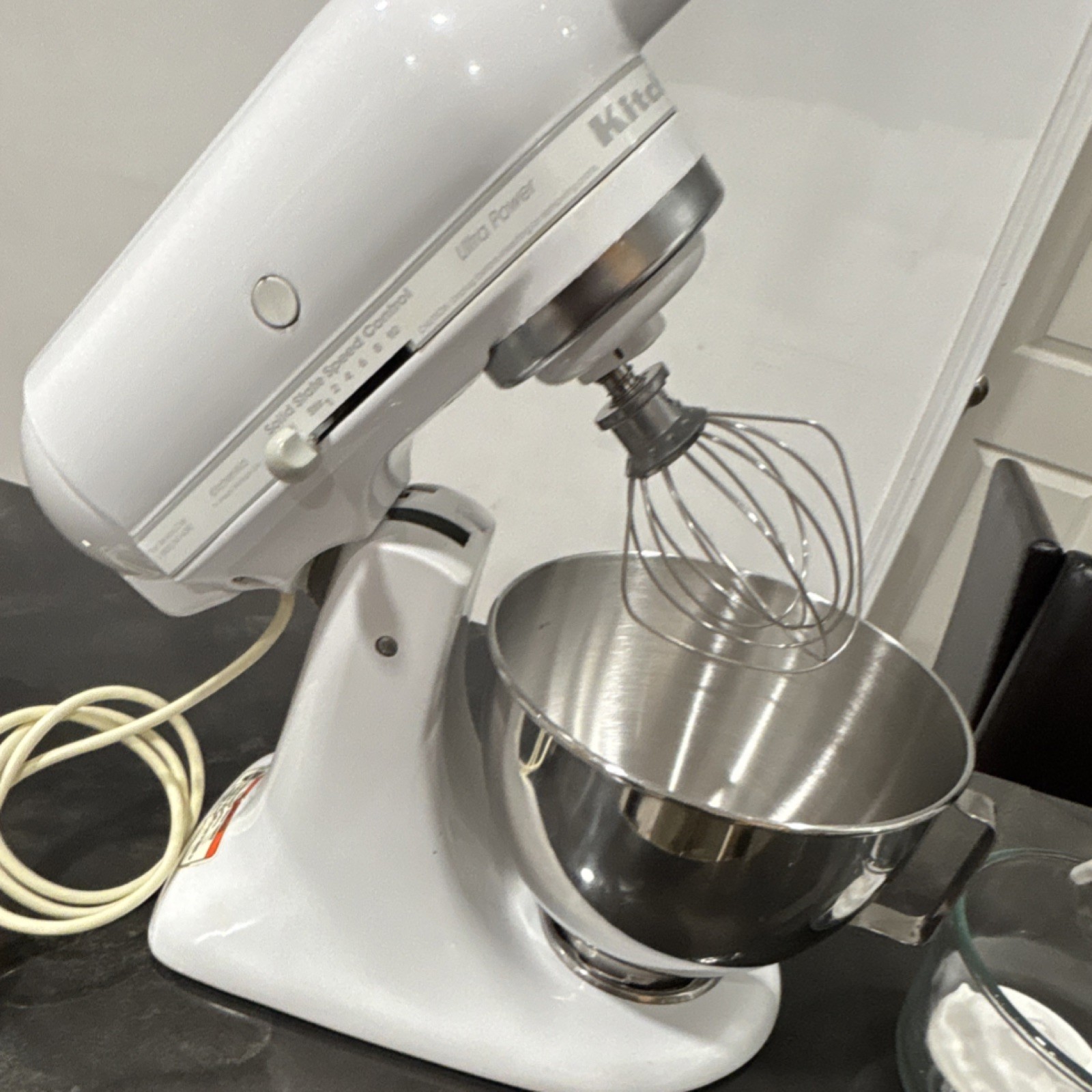 KitchenAid Ultra Power 4.5qt White Stand Mixer 300W w/ Bowl, Whisk, Dough Hook gallery