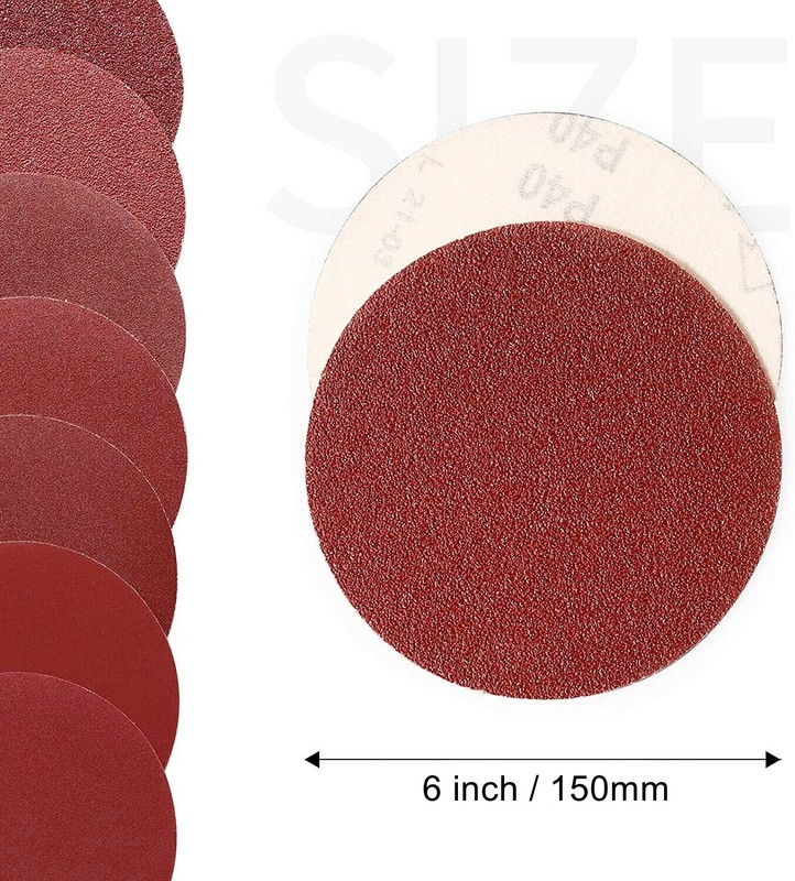 100PCS 6 inch Hook Loop Sanding Discs 40-2000 Grit Orbital DA Sander Paper Pads gallery