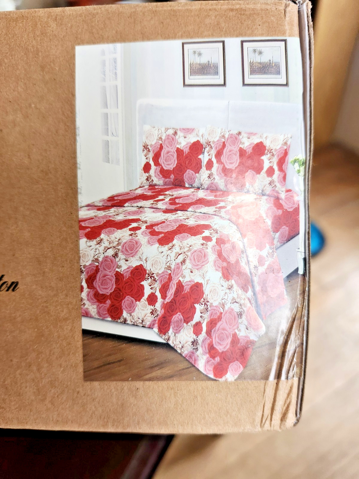 Tree Organic Queen 2000 Organic Sheet Set Pink flowers 4-Piece Set gallery