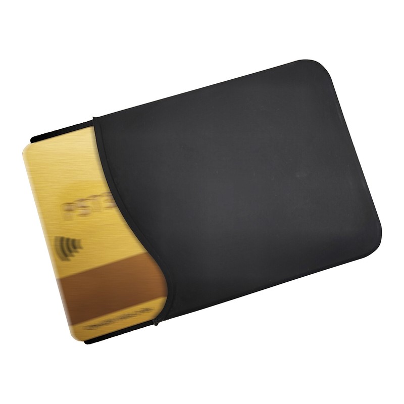 5PCS Silicone Credit Card Holder Cell Phone Wallet Pocket Sticker Adhesive Black gallery