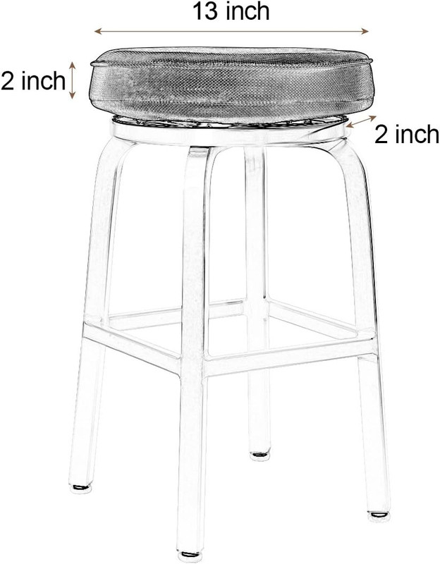 Bar Stool Cushions, Memory Foam round Bar Stool Covers with Non-Slip Backing and gallery
