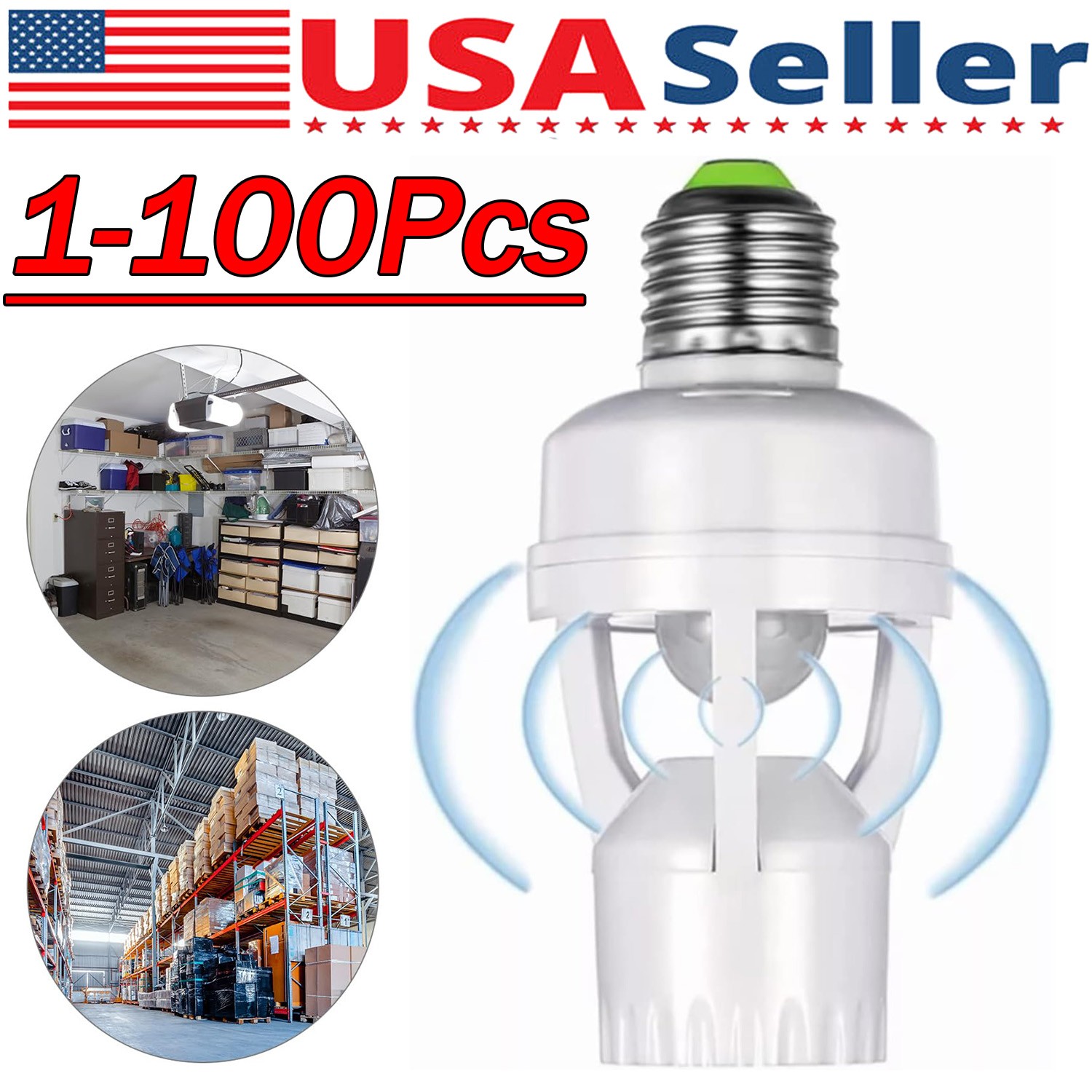 Infrared PIR Motion Sensor E27 LED Light Lamp Bulb Holder Socket Switch 110/220V gallery