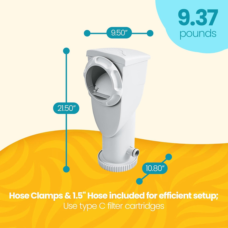 Funsicle 2-in-1 SkimmerPlus Filter Pump 1500 GPH Above Ground Pool Cleaner gallery