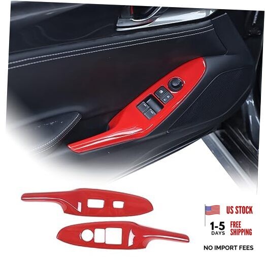 Car Door Window Glasses Lifter Button Decoration For Mazda MX-5 ND 2015-2023 gallery