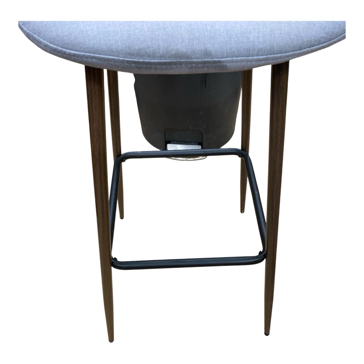 Light Gray Blue Bar Stool Height Counter Fabric Chair Kitchen Seat Dining. gallery
