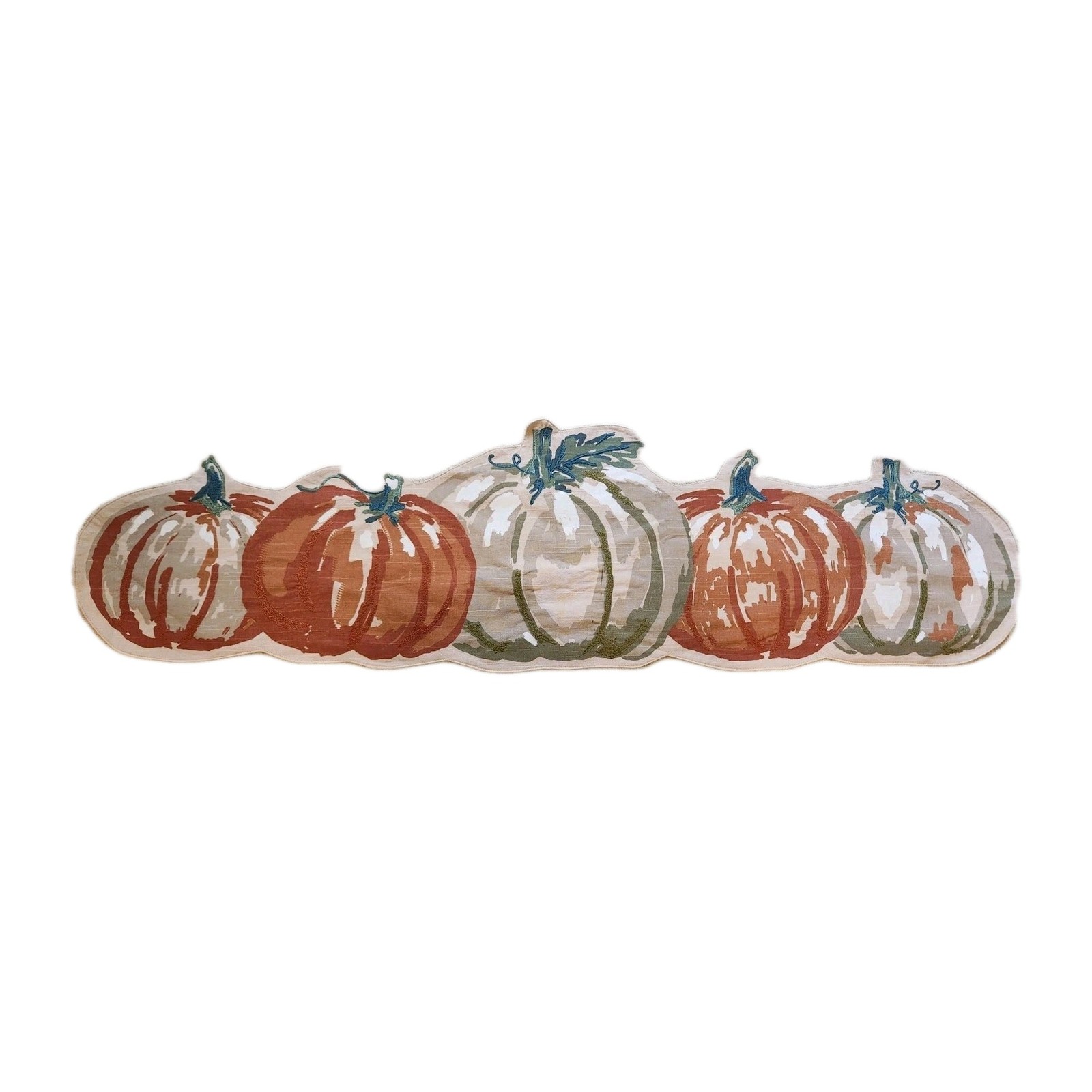 Threshold - Fall Autumn Gold Pumpkin Placed Pumpkins - Table Runner 13 x 48 gallery
