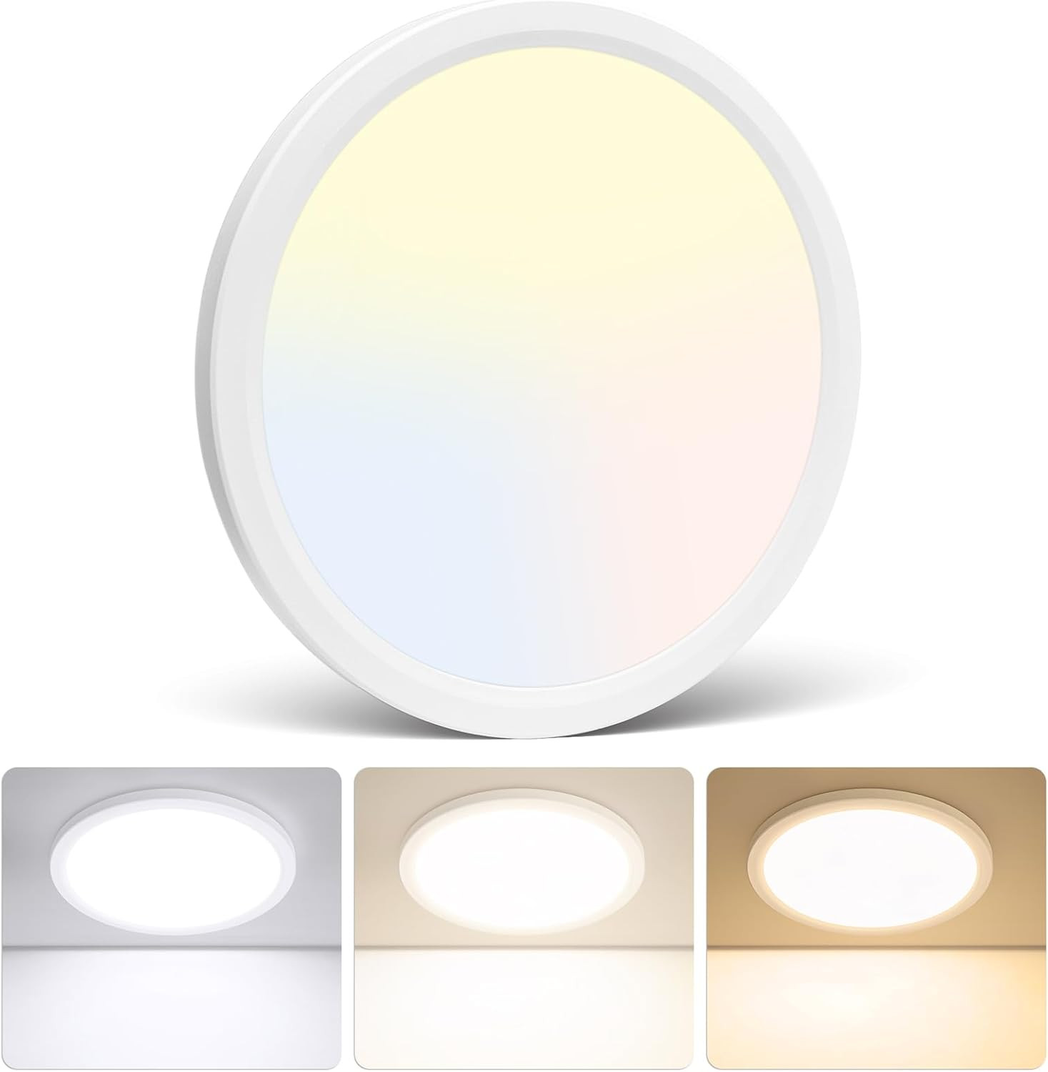 8.5In Dimmable Led Ceiling Light, Ultra Thin Flush Mount Ceiling Light, 3000K/40 gallery