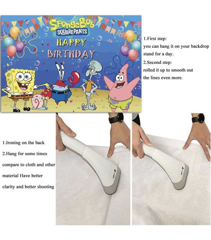 SpongeBob SquarePants Birthday Party Decoration, 5x3.5ft Happy Birthday Backdrop gallery