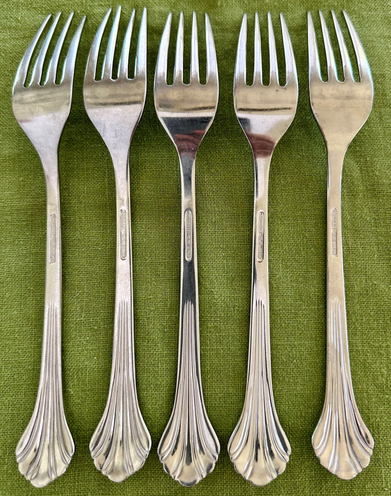 5 Gorham Quintette Japan 18/8 Stainless Steel Silverware Dinner Forks 7 7/8" gallery