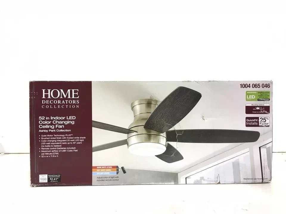 1 Replacement Blade Home Decorators Collection Ashby Park 52 in Brushed Nickel gallery