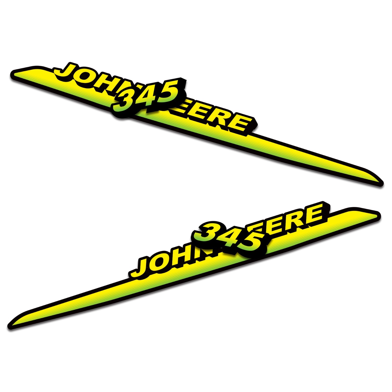 New Replacement Decal Set for John Deere 345 Lawn Tractor Hood Vinyl Sticker Kit gallery