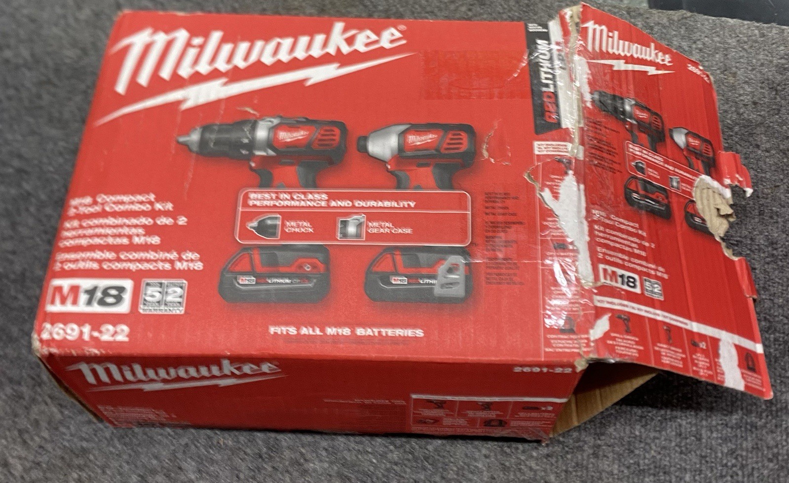 Milwaukee M18 2691-22 2-Tool Combo Kit Lithium-Ion 18V - NEW OPEN BOX gallery