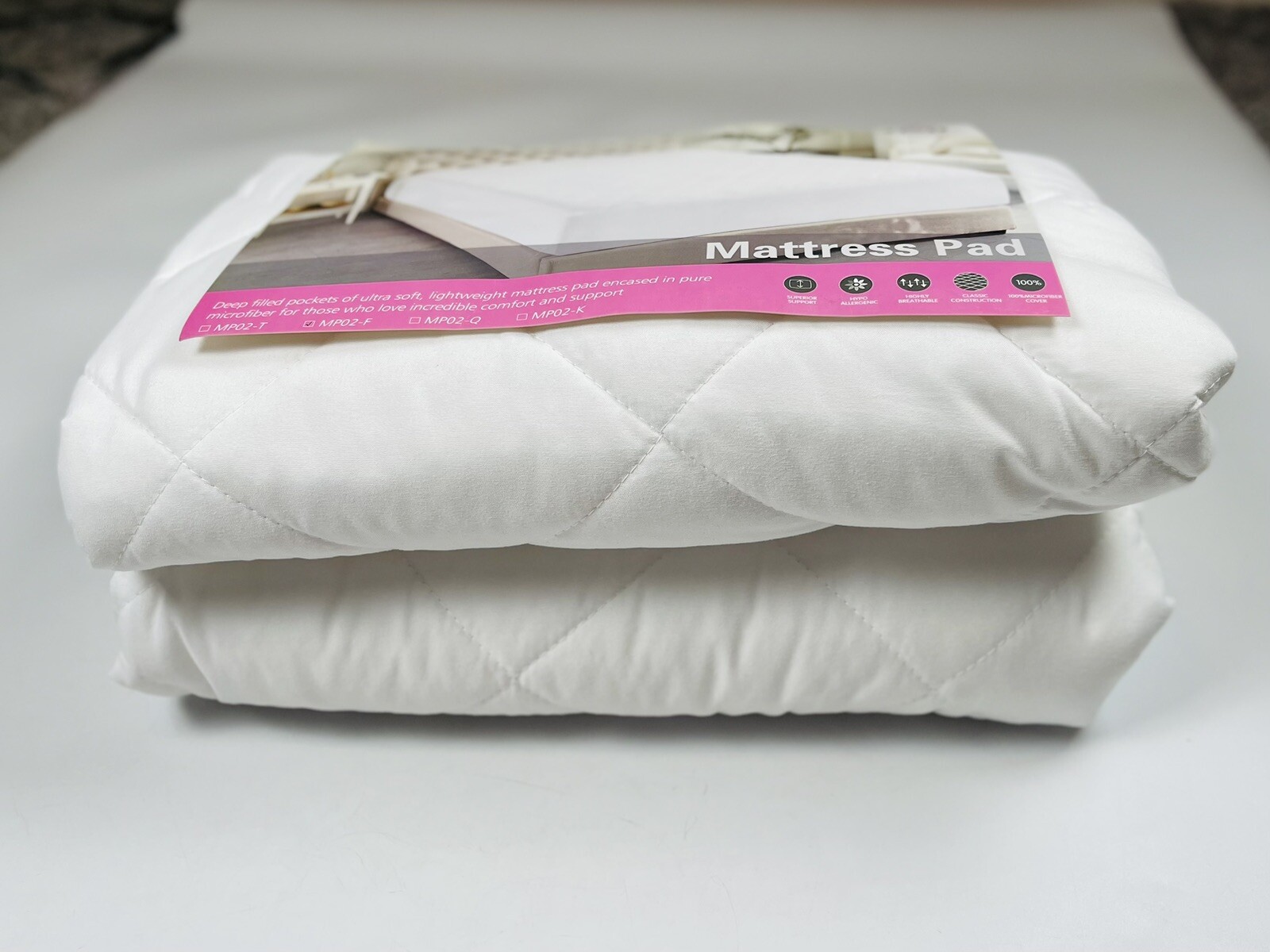 Full Size Quilted Mattress Cover Microfiber Hypoallergenic New Open Package gallery