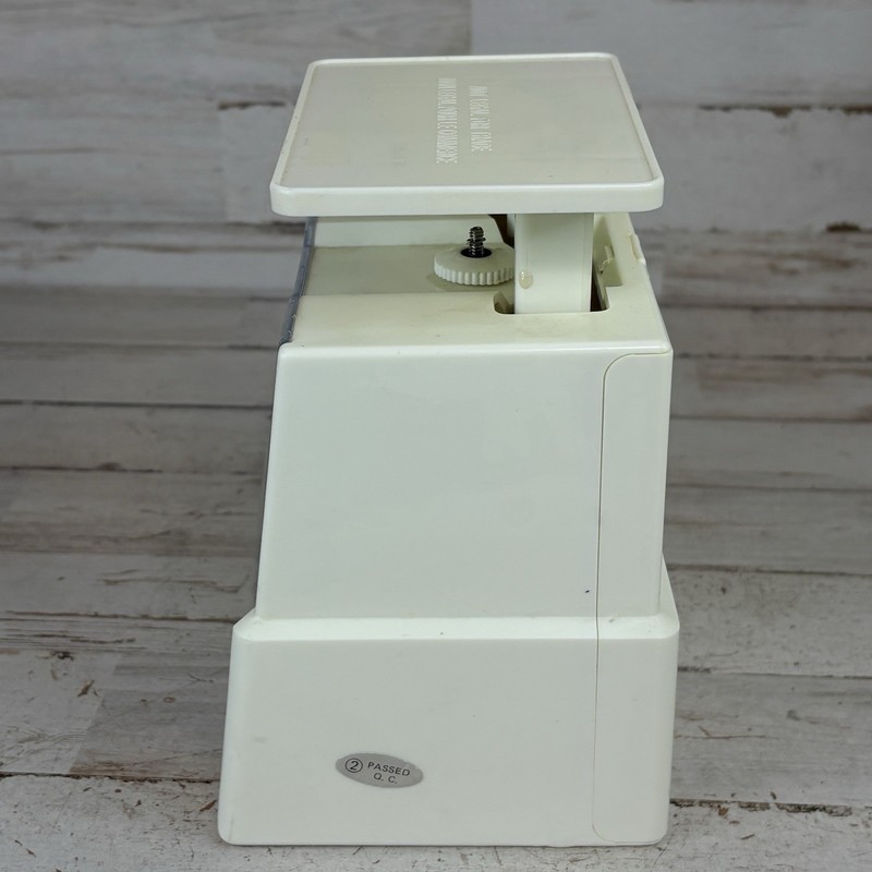 Vintage SSH 10 LB Analog Spring Kitchen Counter Scale Tan Plastic RETRO gallery