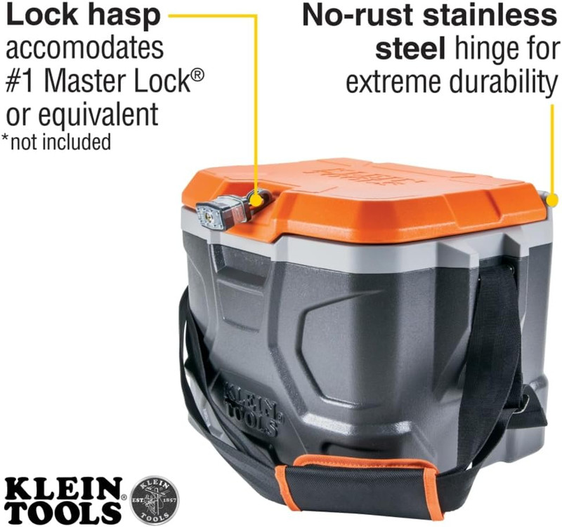 Klein Tools 55600 Work Cooler, 17-Quart Lunch Box Holds 18 Cans, Keeps Cool 30 H gallery